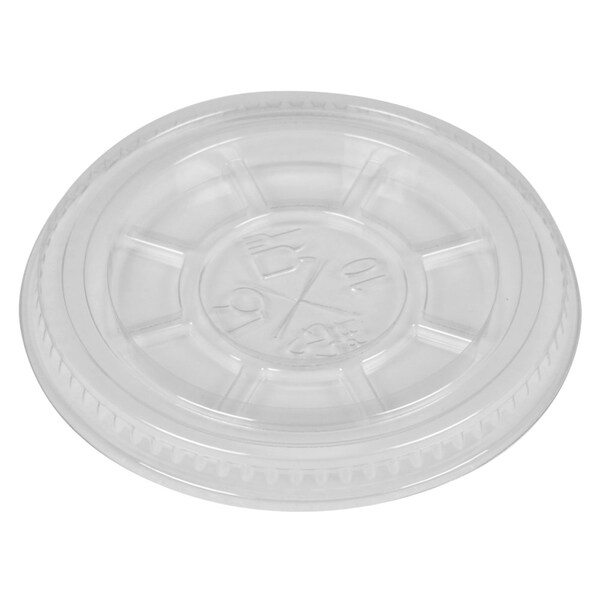 Abena Lids, X-Slot, for Cold Cups, 3 Diameter, Clear, PET Fits Cold Cups No 131645, 131646, PK1250 131648 - main